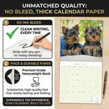 Yorkshire Terrier Puppies Wall Calendar 2027 - 12" x 12" Monthly Cute Playful Silky Toy Dog Breed Calendar