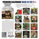 Yorkshire Terrier Puppies Wall Calendar 2027 - 12" x 12" Monthly Cute Playful Silky Toy Dog Breed Calendar