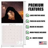 National Parks Wall Calendar 2027 - 12" x 12" Monthly Majestic American Wilderness Scenic Landmarks Travel Calendar