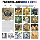 Lhasa Apso Wall Calendar 2027 - 12" x 12" Monthly Regal Long-Haired & Sentinel Tibetan Companion Calendar