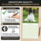 Papillon Wall Calendar 2027 - 12" x 12" Monthly Intelligent Butterfly Ear & Graceful Toy Spaniel Calendar