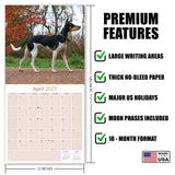 Rat Terrier Wall Calendar 2027 - 12" x 12" Monthly Alert & Energetic American Terrier Breed Calendar