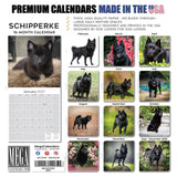 Schipperke Wall Calendar 2027 - 12" x 12" Monthly Curious & Energetic Schipperke Dog Breed Calendar