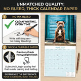 Staffordshire Bull Terrier Wall Calendar 2027 - 12" x 12" Monthly Courageous & Affectionate Staffy Dog Breed Calendar