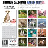 Whippet Wall Calendar 2027 - 12" x 12" Monthly Sleek & Athletic Sighthound Dog Breed Calendar