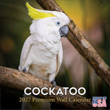 Cockatoos Wall Calendar 2027 - 12" x 12" Monthly Bird Breed Calendar