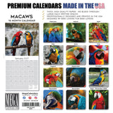 Macaws Wall Calendar 2027 - 12" x 12" Monthly Bird Breed Calendar
