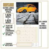 Vintage Bug Wall Calendar 2027 - 12" x 12" Monthly Classic Car Calendar