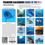 Dolphins Wall Calendar 2027 - 12" x 12" Monthly Breathtaking Ocean Dolphins & Marine Life Scenery Calendar