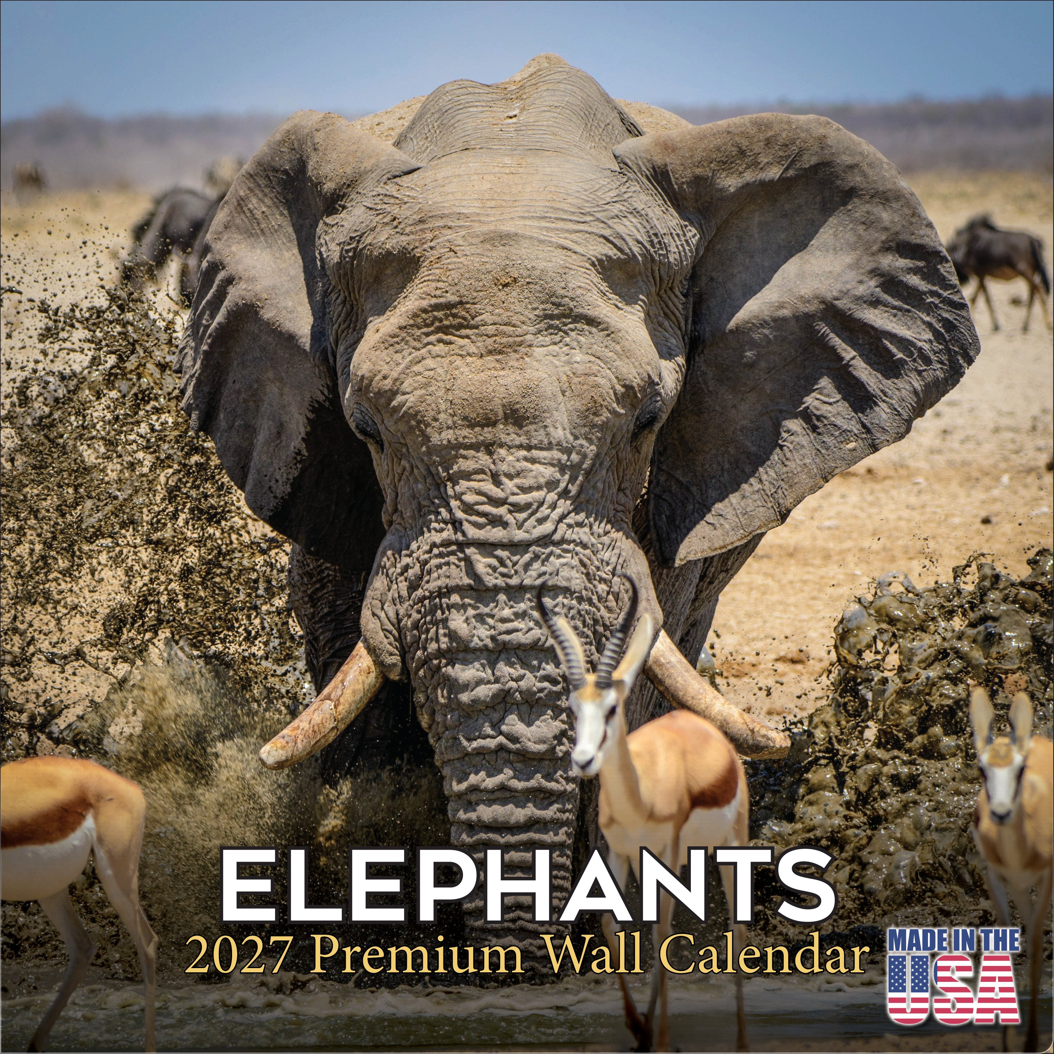 Elephants Wall Calendar 2027 - 12