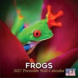 Frogs Wall Calendar 2027 - 12" x 12" Monthly Colorful Exotic Tree Frogs Amphibian Nature Calendar