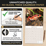 Frogs Wall Calendar 2027 - 12" x 12" Monthly Colorful Exotic Tree Frogs Amphibian Nature Calendar
