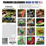 Frogs Wall Calendar 2027 - 12" x 12" Monthly Colorful Exotic Tree Frogs Amphibian Nature Calendar