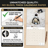 Penguins Wall Calendar 2027 - 12" x 12" Monthly Resilient Antarctic Wildlife & Playful Pod Calendar