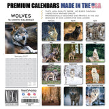 Wolves Wall Calendar 2027 - 12" x 12" Monthly Majestic & Powerful Wild Wolf Wildlife Nature Calendar