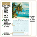 Amazing Beaches Wall Calendar 2027 - 12" x 12" Monthly Breathtaking Tropical Paradise Coastal Scenery Calendar