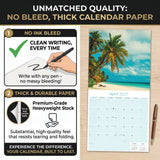 Amazing Beaches Wall Calendar 2027 - 12" x 12" Monthly Breathtaking Tropical Paradise Coastal Scenery Calendar