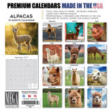 Alpacas Wall Calendar 2027 - 12" x 12" Monthly Farm Animal Herd & Cute Alpaca Art Calendar