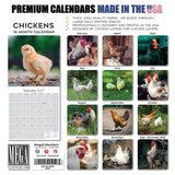 Chickens Wall Calendar 2027 - 12" x 12" Monthly Colorful Plucky Backyard Poultry Farm Calendar