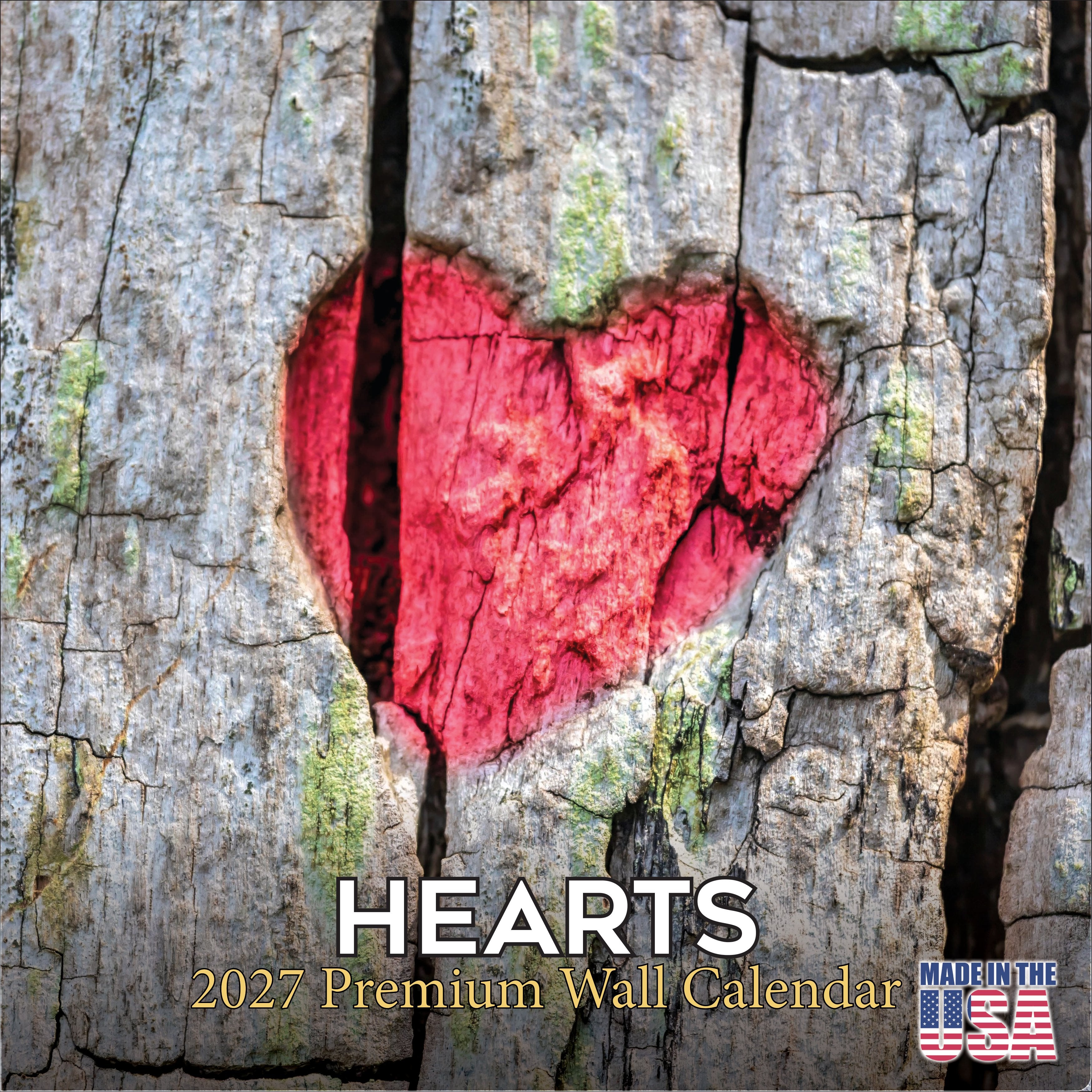 Hearts Wall Calendar 2027 - 12