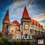 Castles Wall Calendar 2027 - 12" x 12" Monthly Majestic Medieval European Castle Travel Calendar