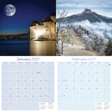 Castles Wall Calendar 2027 - 12" x 12" Monthly Majestic Medieval European Castle Travel Calendar