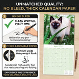 Siamese Cats Wall Calendar 2027 - 12" x 12" Monthly Intelligent & Sleek Blue-Eyed Feline Companion Calendar
