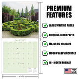 Cottage Gardens Wall Calendar 2027 - 12" x 12" Monthly Beautiful English Country Cottage Floral Scenery Calendar