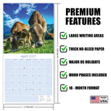 Cows Wall Calendar 2027 - 12" x 12" Monthly Gentle & Pastoral Farm Pasture Cattle Calendar