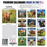 Cows Wall Calendar 2027 - 12" x 12" Monthly Gentle & Pastoral Farm Pasture Cattle Calendar