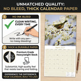 Garden Birds Wall Calendar 2027 - 12" x 12" Monthly Beautiful Songbirds & Colorful Backyard Wild Birds Calendar