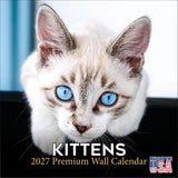 Kittens Wall Calendar 2027 - 12" x 12" Monthly Adorable Felines & Fluffy House Cat Pups Calendar