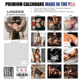 Lingerie Wall Calendar 2027 - 12" x 12" Monthly Elegant Boudoir Photography & Creative Glamour Art Calendar
