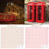 London Wall Calendar 2027 - 12" x 12" Monthly Iconic British Landmark Architecture & Cityscape Travel Calendar