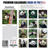 Pandas Wall Calendar 2027 - 12" x 12" Monthly Adorable Giant Pandas & Cute Bamboo Nature Calendar