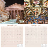 Rome Wall Calendar 2027 - 12" x 12" Monthly Iconic Italian Architecture & Cityscape Travel Calendar