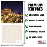Rome Wall Calendar 2027 - 12" x 12" Monthly Iconic Italian Architecture & Cityscape Travel Calendar