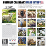 Sheep Wall Calendar 2027 - 12" x 12" Monthly Gentle & Pastoral Farm Animal Sheep Breed Calendar
