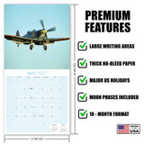 Spitfires Wall Calendar 2027 - 12" x 12" Monthly WWII Fighter Aircraft Calendar