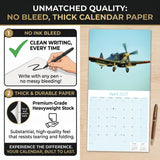 Spitfires Wall Calendar 2027 - 12" x 12" Monthly WWII Fighter Aircraft Calendar