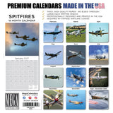 Spitfires Wall Calendar 2027 - 12" x 12" Monthly WWII Fighter Aircraft Calendar