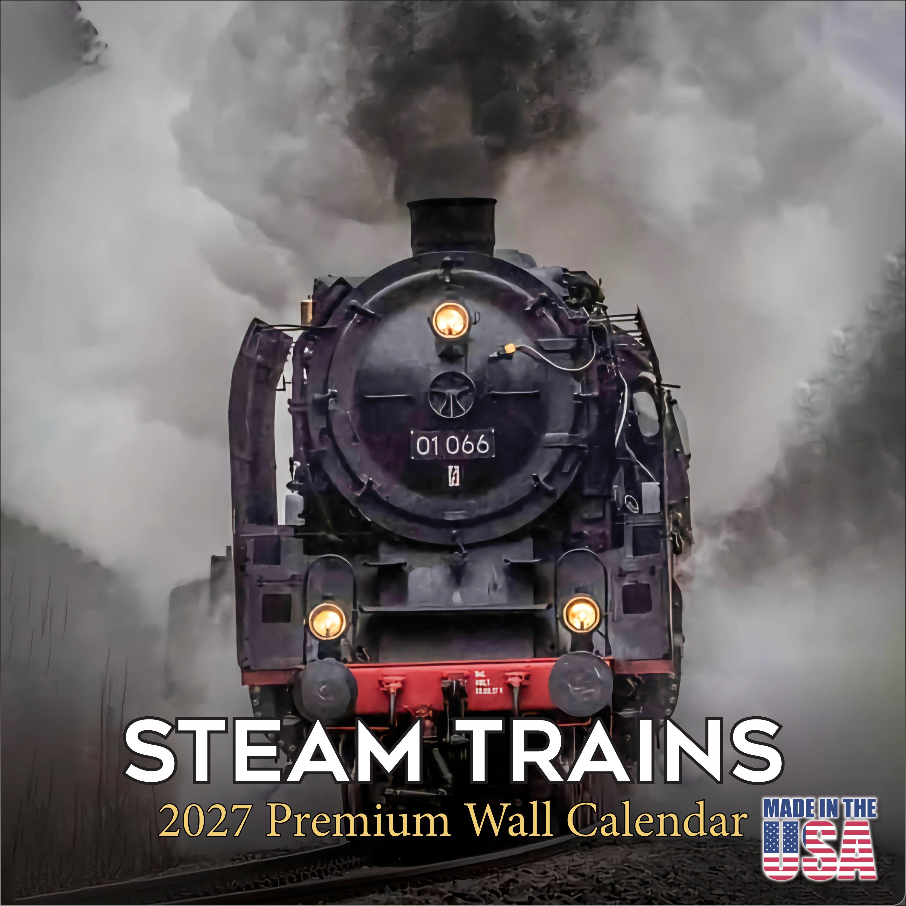 Steam Trains Wall Calendar 2027 - 12