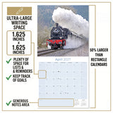 Steam Trains Wall Calendar 2027 - 12" x 12" Monthly Locomotive History Calendar