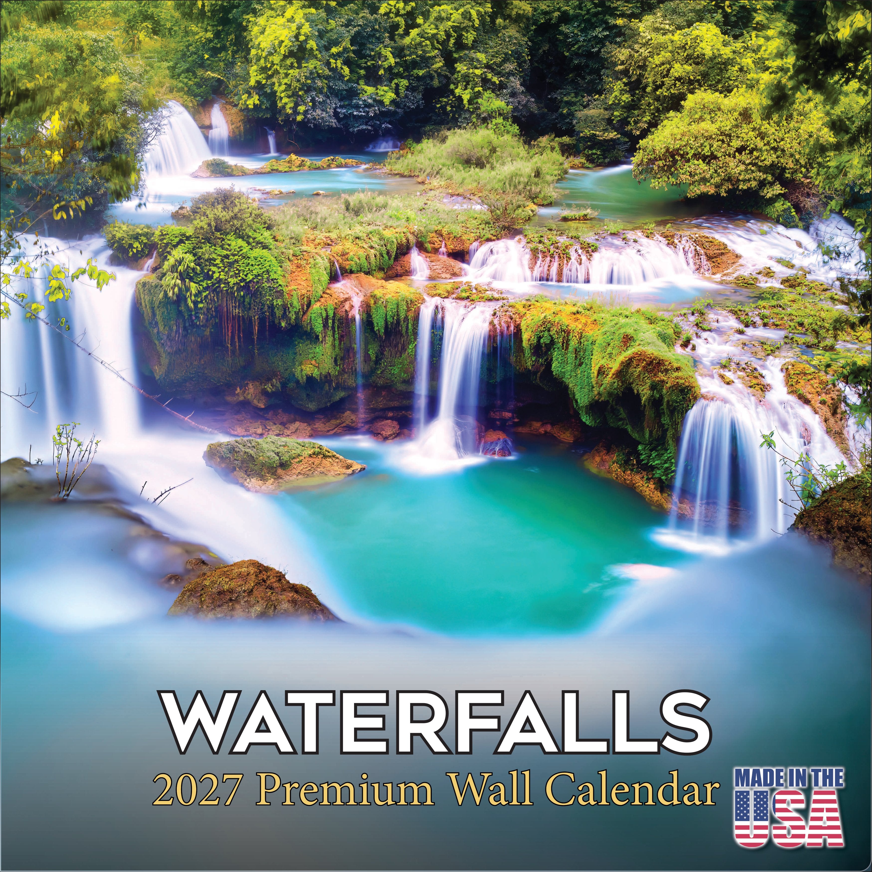 Waterfalls Wall Calendar 2027 - 12