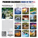 Waterfalls Wall Calendar 2027 - 12" x 12" Monthly Breathtaking Scenic Cascades & Nature Landscape Calendar