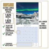Northern Lights Wall Calendar 2027 - 12" x 12" Monthly Majestic Aurora Borealis & Night Sky Scenery Calendar