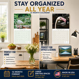 Flamingo Wall Calendar 2027 - 12" x 12" Monthly Vibrant Pink Flamingo Tropical Wading Bird Calendar