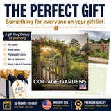 Cottage Gardens Wall Calendar 2027 - 12" x 12" Monthly Beautiful English Country Cottage Floral Scenery Calendar