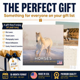 Horses Wall Calendar 2027 - 12" x 12" Monthly Majestic Equine & Galloping Stallion Fine Art Calendar