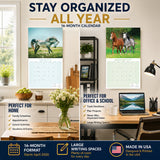 Arabian Horses Wall Calendar 2027 - 12" x 12" Monthly Elegant & Spirited Desert Equine Art Calendar